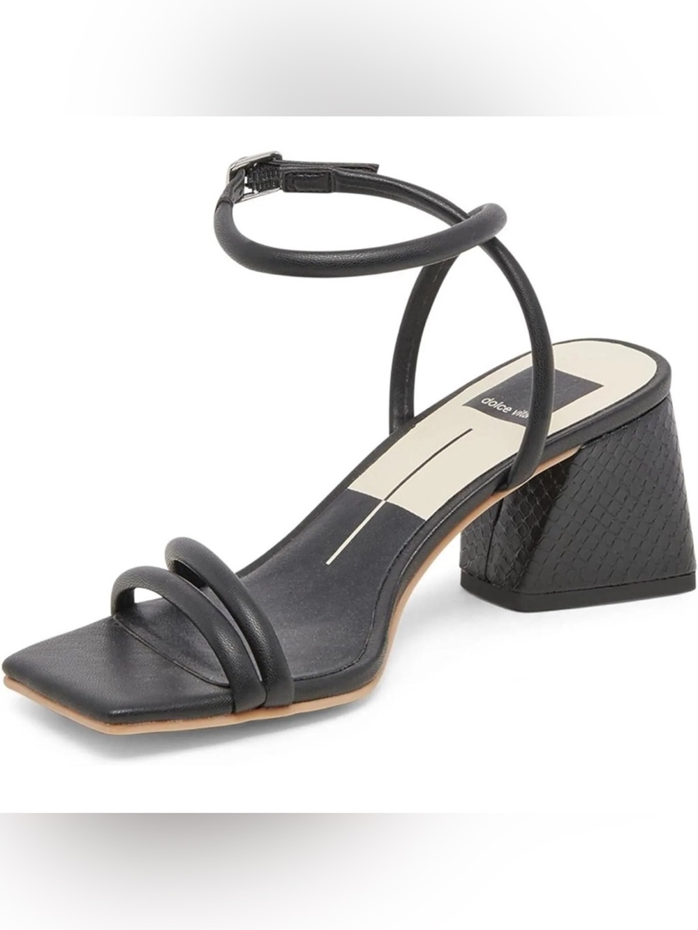 Dolce Vita Strappy Block Heel Sandal with Ankle Wrap